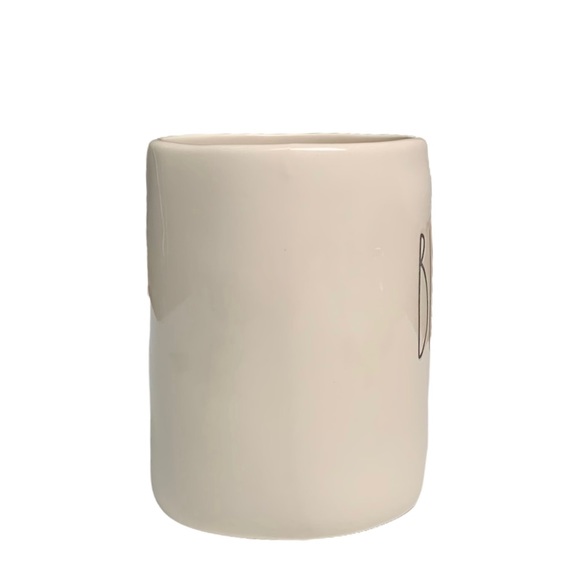 Rae Dunn BIG LITTLE Mugs Box Set White Black Letters Dimples 2017 OG NIB NWT - Picture 7 of 17